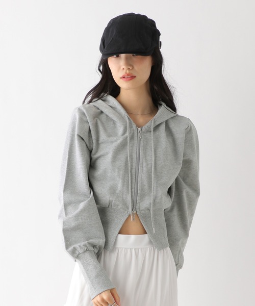 Heather(ヘザー)の「スリットWZIPフーディ 327126(パーカー・レディース・グレー/オートミール/ネイビー・FREE)」の20枚目の写真