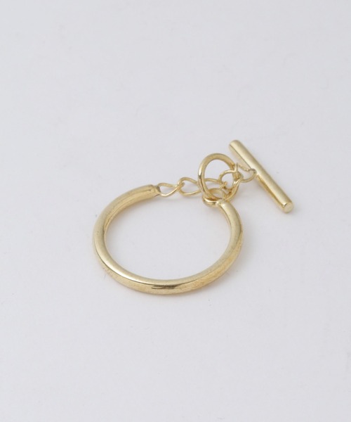 NANO universe（ナノユニバース）の「サイズ調整可能バーモチーフリング（リング・レディース・ゴールド/シルバー・FREE）」の3枚目の写真