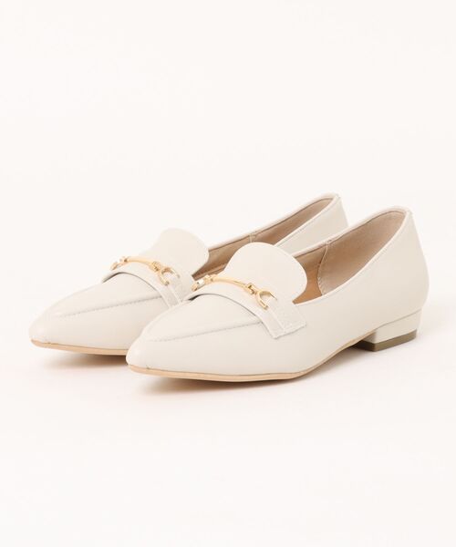 minia（ミニア）の「【minia】 ポインテッドトゥビットローファー（ローファー・レディース・ブラック/アイボリー/シルバー・S/M/L/LL）」の2枚目の写真