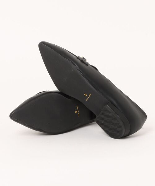 minia（ミニア）の「【minia】 ポインテッドトゥビットローファー（ローファー・レディース・ブラック/アイボリー/シルバー・S/M/L/LL）」の4枚目の写真