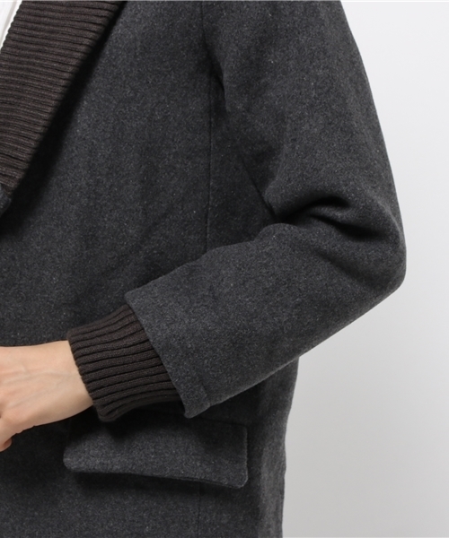 WHO'S WHO gallery(フーズフーギャラリー)の「【BURNINGMAN】リブロングコート(チェスターコート・レディース・チャコールグレー/キャメル/カーキ/ワインレッド・FREE)」の9枚目の写真