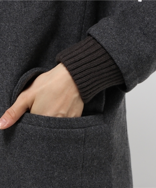 WHO'S WHO gallery(フーズフーギャラリー)の「【BURNINGMAN】リブロングコート(チェスターコート・レディース・チャコールグレー/キャメル/カーキ/ワインレッド・FREE)」の10枚目の写真