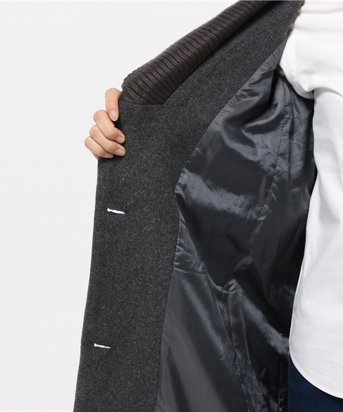 WHO'S WHO gallery(フーズフーギャラリー)の「【BURNINGMAN】リブロングコート(チェスターコート・レディース・チャコールグレー/キャメル/カーキ/ワインレッド・FREE)」の11枚目の写真