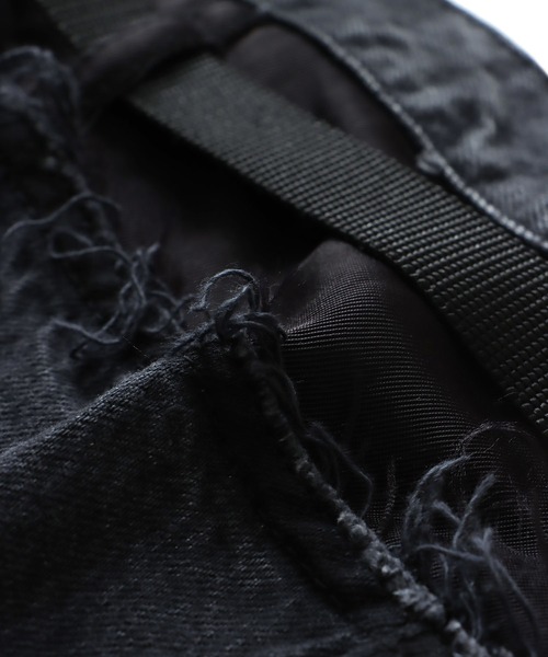 DRESSLAVE（ドレスレイブ）の「over tuck black denim pants(オーバータックブラックデニムパンツ)（デニムパンツ・レディース・ブラック・38）」の13枚目の写真