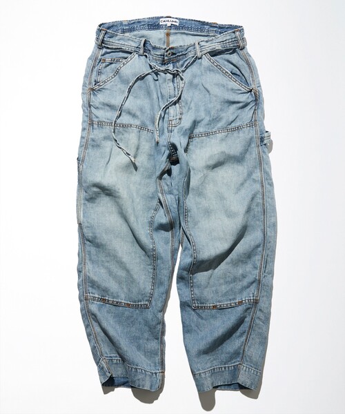 CAHLUMN(カウラム)の「CAHLUMN/カウラム Linen Denim Painter Pant/リネン デニム ペインターパンツ(デニムパンツ・メンズ・ネイビー/ブラック・XX-LARGE/X-LARGE/LARGE/MEDIUM)」の3枚目の写真