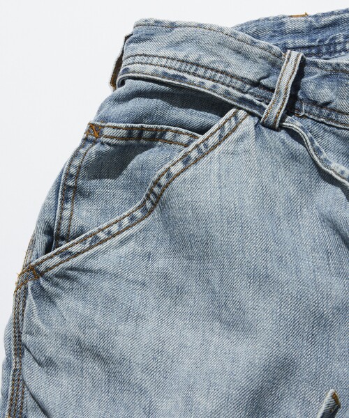 CAHLUMN(カウラム)の「CAHLUMN/カウラム Linen Denim Painter Pant/リネン デニム ペインターパンツ(デニムパンツ・メンズ・ネイビー/ブラック・XX-LARGE/X-LARGE/LARGE/MEDIUM)」の7枚目の写真