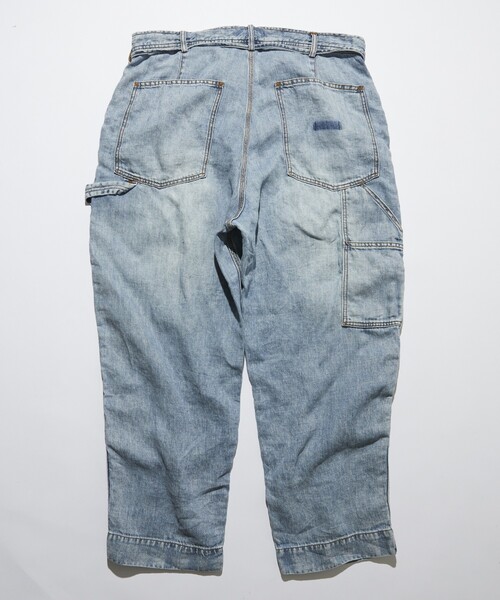 CAHLUMN(カウラム)の「CAHLUMN/カウラム Linen Denim Painter Pant/リネン デニム ペインターパンツ(デニムパンツ・メンズ・ネイビー/ブラック・XX-LARGE/X-LARGE/LARGE/MEDIUM)」の9枚目の写真