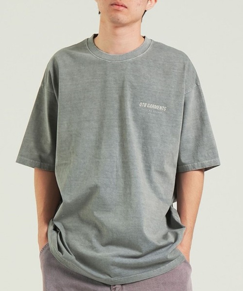 Tシャツ・カットソー No.0580 logo pigment T (3color) セール】QT8 GARMENTS／Pigment ロゴ T（Tシャツ/カットソー