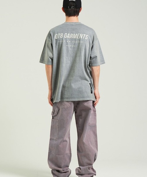 QT8（キューティーエイト）の「QT8 GARMENTS／Pigment ロゴ T（Tシャツ/カットソー・メンズ・グレー/ネイビー/チャコール・MEDIUM/LARGE）」の17枚目の写真