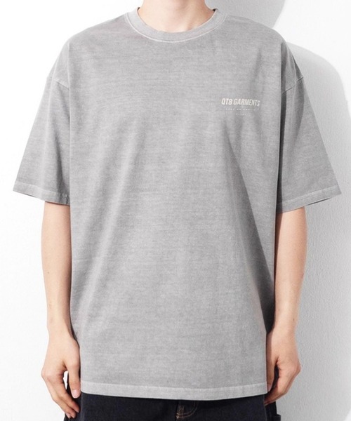 QT8（キューティーエイト）の「QT8 GARMENTS／Pigment ロゴ T（Tシャツ/カットソー・メンズ・グレー/ネイビー/チャコール・MEDIUM/LARGE）」の7枚目の写真