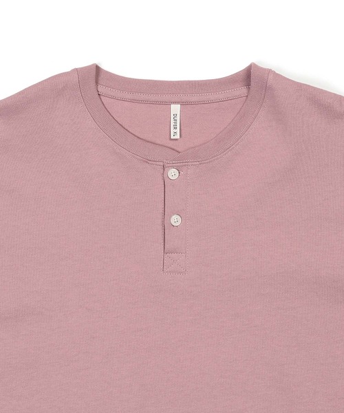 セール】8oz HEAVY WEIGHT OVER SIZE HENLEY TEE：8オンス