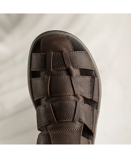 CLARKS ブラウン 軽量 サンダル レザー ベルクロ スニーカー Clarks クラークス Solsbury Mule 26180881 26180882 ソルス