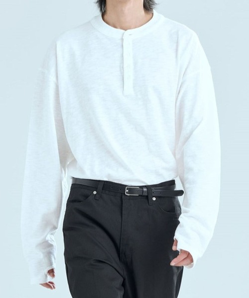 ZPLISH(ジプリシュ)の「ZPLISH/HENLYNECKロングスリーブ(Tシャツ/カットソー・メンズ・ブラック/ホワイト/チャコール・FREE)」の1枚目の写真