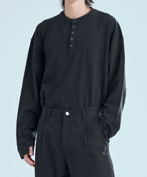 ZPLISH(ジプリシュ)の「ZPLISH/HENLYNECKロングスリーブ(Tシャツ/カットソー・メンズ・ブラック/ホワイト/チャコール・FREE)」の2枚目の写真