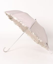 cachenez（カシュネ）の「カシュネ cachenez / 【晴雨兼用】【日傘】UV カット率99％以上 PUバイカラーフリルトップレス折りたたみ傘（折りたたみ傘）」