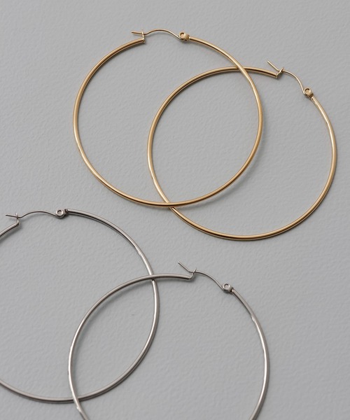 ORLEAN】 シンプルフープピアス 6cm（ピアス（両耳用））｜ORLEAN