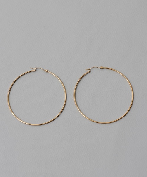 ORLEAN（オルレアン）の「【ORLEAN】 シンプルフープピアス 6cm（ピアス（両耳用）・レディース・シルバー/ゴールド・フリー）」の9枚目の写真