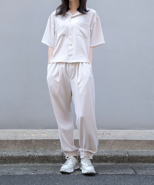 Nora Lily（ノラリリー）の「【Nora Lily】Open Collar Square Shirt【2】(UNISEX)（シャツ/ブラウス・メンズ・アイボリー/カーキ/チャコールグレー・FREE）」の6枚目の写真