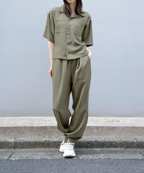 Nora Lily（ノラリリー）の「【Nora Lily】Open Collar Square Shirt【2】(UNISEX)（シャツ/ブラウス・メンズ・アイボリー/カーキ/チャコールグレー・FREE）」の20枚目の写真