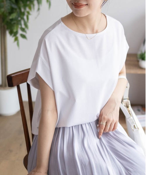 Howdy Marie(ハウディ―マリー)の「Howdy Marie フレンチスリーブプルオーバー(Tシャツ/カットソー・レディース・ホワイト/ブラック/グレー・M/L)」の1枚目の写真