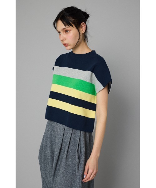 HeRIN.CYE 新品未使用品　タグ付き　ボーダーメッシュインナートップス HeRIN.CYE 新品未使用品 タグ付き ボーダーメッシュインナー