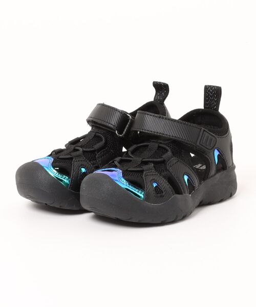 ABC-MART(エービーシーマート)の「ABC SELECT エービーシーセレクト 17-22 ELVISH エルビッシュ K7168 BLACK(サンダル・キッズ・ブラック・17/18/19/20/21/22.0cm)」の1枚目の写真