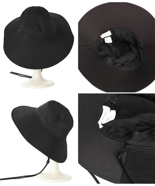 Settimissimo（セッティミッシモ）の「接触冷感 ワイド ブリム ハット（ハット・レディース・ベージュ/ブラック・FREE）」の6枚目の写真