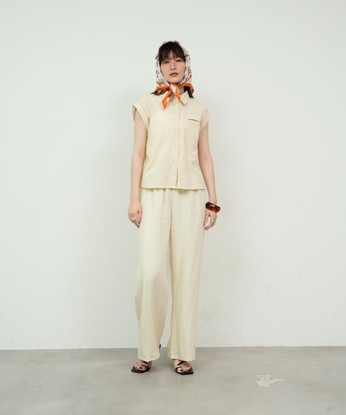 かえるくん 様 美品♪[clip.tab] 24SSリネンフレンチシャツ 2 Double cuff French sleeve linen style shirt / ダブルカフ