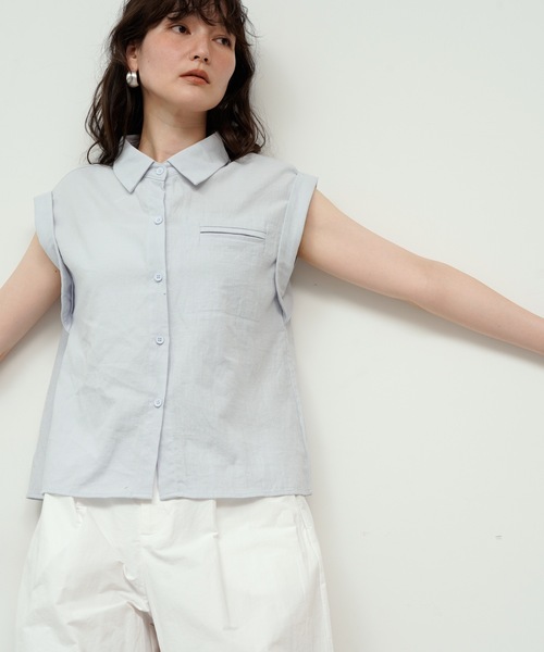 かえるくん 様 美品♪[clip.tab] 24SSリネンフレンチシャツ 2 Double cuff French sleeve linen style shirt / ダブルカフ