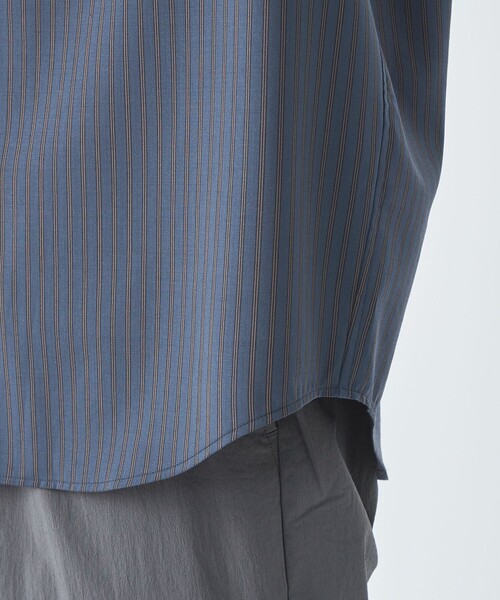 green label relaxing（グリーンレーベルリラクシング）の「ウォッシャブルトロ ジャストルーズ ストライプ 半袖 シャツ  -ストレッチ-（シャツ/ブラウス・メンズ・ホワイト/コバルトブルー/ロイヤルブルー・S/L/M/XL）」の21枚目の写真