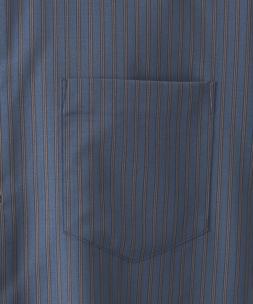 green label relaxing（グリーンレーベルリラクシング）の「ウォッシャブルトロ ジャストルーズ ストライプ 半袖 シャツ  -ストレッチ-（シャツ/ブラウス・メンズ・ホワイト/コバルトブルー/ロイヤルブルー・S/L/M/XL）」の22枚目の写真