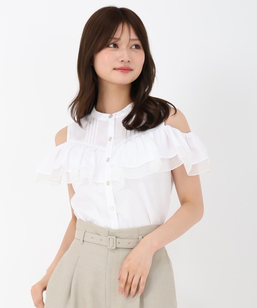 春夏向き✨丸襟フリル半袖ブラウス お出かけデートに最適 楽天市場】ビッグカラー レース フリル 刺繍 半袖 ブラウス 女性
