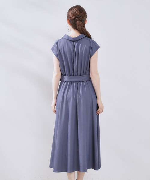 couture brooch(クチュールブローチ)の「【美シルエット・通勤】シャンブレーシャツワンピース(ワンピース・レディース・ライトブルー/ネイビー・40/38/42/36)」の19枚目の写真
