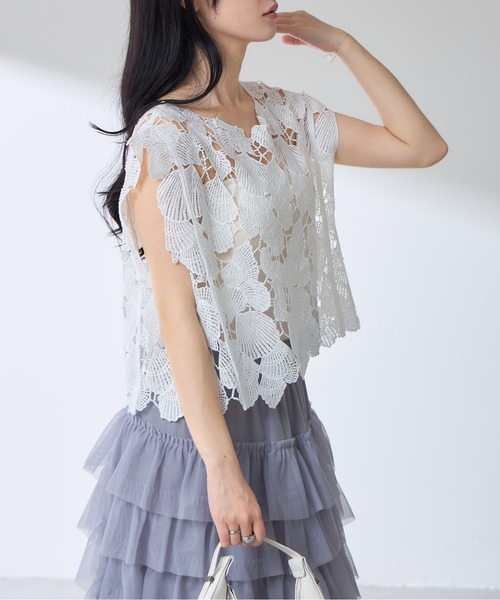 &. NOSTALGIA（アンドドットノスタルジア）の「【ZOZO限定】チュールティアードスカート（スカート・レディース・ブラック/グレー・M）」の12枚目の写真