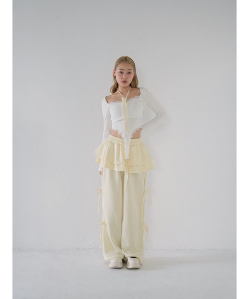 Uenui(ウニュイ)の「lace body suit tops(Tシャツ/カットソー・レディース・ブラック/ホワイト・FREE)」の8枚目の写真