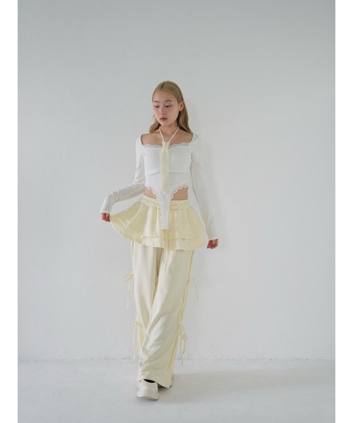 Uenui(ウニュイ)の「lace body suit tops(Tシャツ/カットソー・レディース・ブラック/ホワイト・FREE)」の9枚目の写真