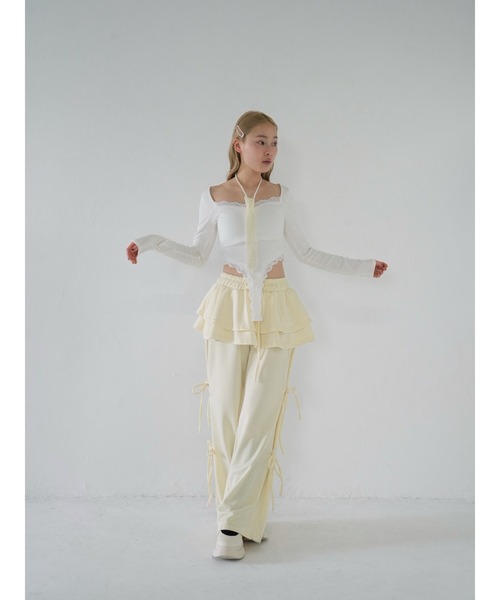 Uenui(ウニュイ)の「lace body suit tops(Tシャツ/カットソー・レディース・ブラック/ホワイト・FREE)」の12枚目の写真