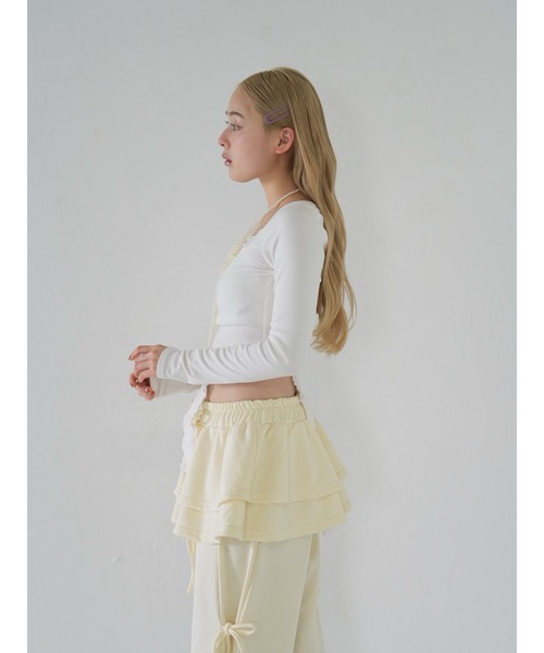 Uenui(ウニュイ)の「lace body suit tops(Tシャツ/カットソー・レディース・ブラック/ホワイト・FREE)」の5枚目の写真