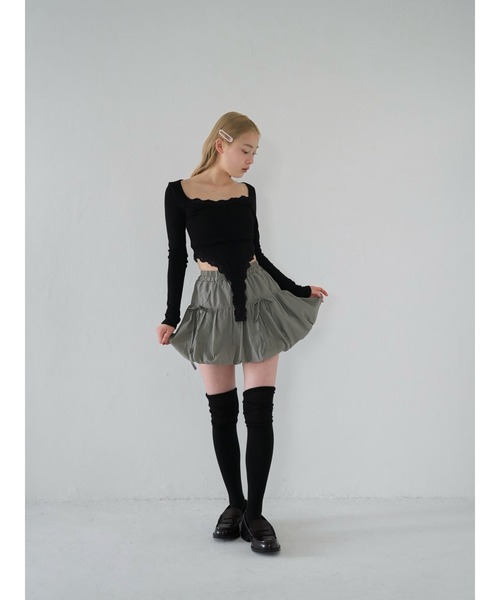 Uenui(ウニュイ)の「lace body suit tops(Tシャツ/カットソー・レディース・ブラック/ホワイト・FREE)」の22枚目の写真