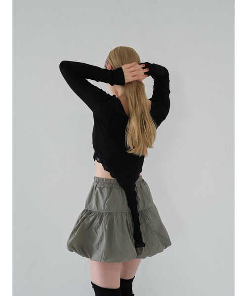 Uenui(ウニュイ)の「lace body suit tops(Tシャツ/カットソー・レディース・ブラック/ホワイト・FREE)」の15枚目の写真