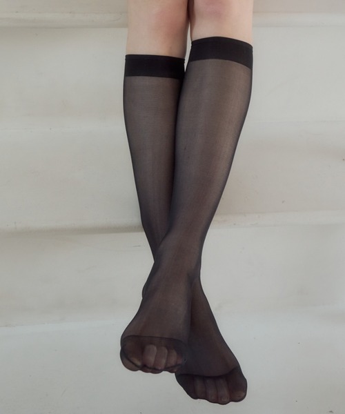 Birthday room（バースデイルーム）の「シアーハイソックス/sheer high socks（ソックス/靴下・レディース・ホワイト/ブラック・FREE）」の13枚目の写真