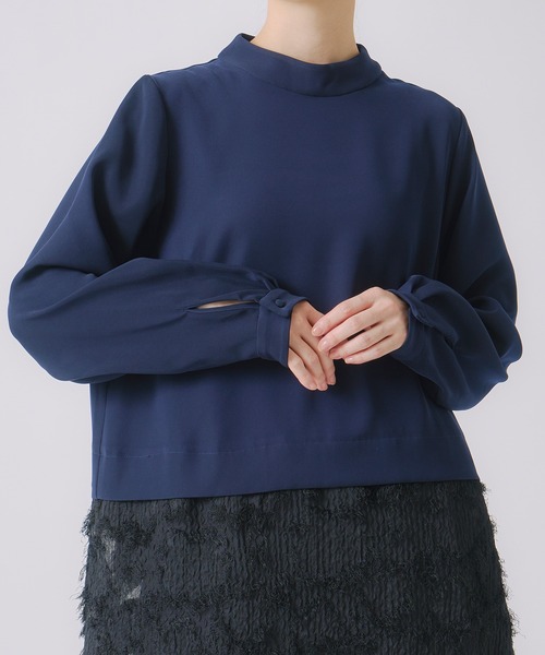 WHYTO.（ホワイト）の「「WHYTO. / ホワイト」レースコンビショートワンピース（シャツ/ブラウス・レディース・ネイビー/ブラック・36/38）」の15枚目の写真
