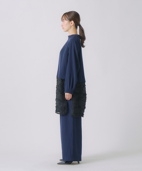 WHYTO.（ホワイト）の「「WHYTO. / ホワイト」レースコンビショートワンピース（シャツ/ブラウス・レディース・ネイビー/ブラック・36/38）」の18枚目の写真