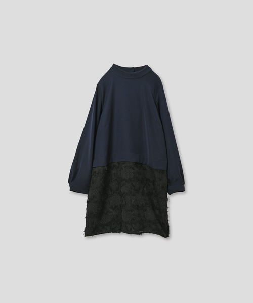 WHYTO.（ホワイト）の「「WHYTO. / ホワイト」レースコンビショートワンピース（シャツ/ブラウス・レディース・ネイビー/ブラック・36/38）」の21枚目の写真