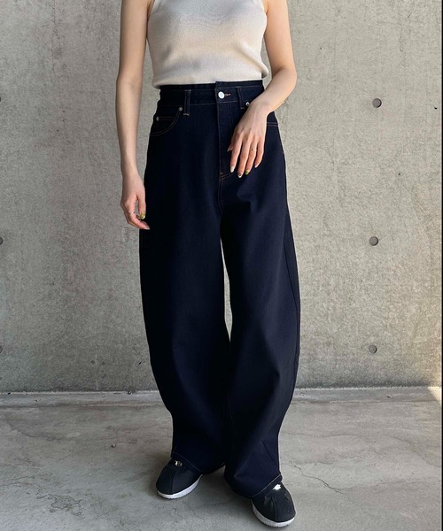 BASCOライサパンツ　8オンスデニムのバレルレッグパンツ ライサパンツ 8オンスデニムのバレルレッグパンツ/ITEM,PANTS