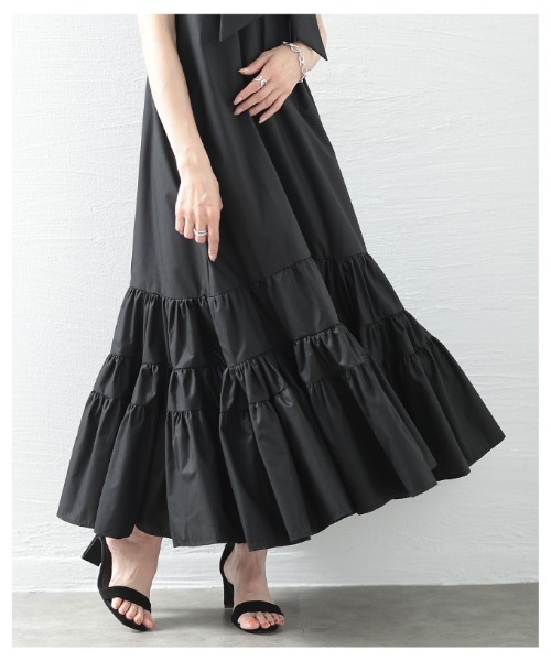 Sawa a la mode(サワアラモード)の「ボウタイティアードワンピース(ワンピース・レディース・ピンク/ブルー/ブラック・FREE)」の7枚目の写真