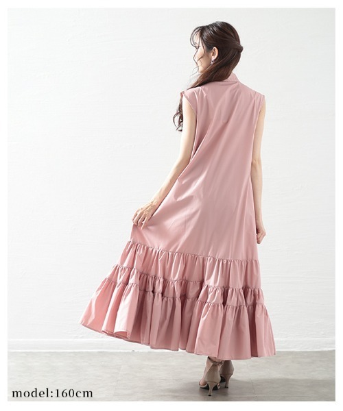 Sawa a la mode(サワアラモード)の「ボウタイティアードワンピース(ワンピース・レディース・ピンク/ブルー/ブラック・FREE)」の20枚目の写真