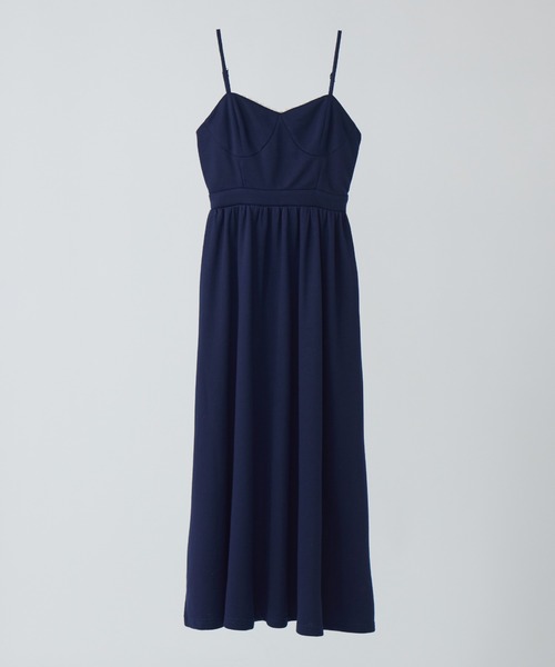 tulle ribbon sweat cami onepiece – idem