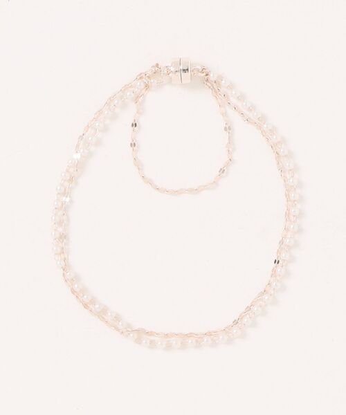 Three Four Time（ｽﾘｰﾌｫｰﾀｲﾑ）の「ミニパール×チェーンマグネットブレスレット（ブレスレット・レディース・ゴールド/ピンクゴールド・FREE）」の8枚目の写真