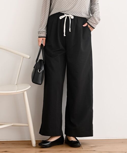 rps（アールピーエス）の「フロントタックワイドイージーパンツ（その他パンツ・レディース・ベージュ/チャコールグレー/アイボリー/ブラック・フリー）」の3枚目の写真